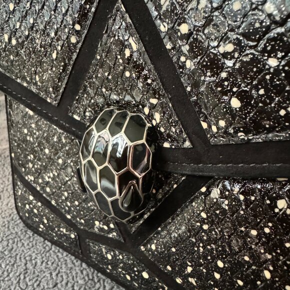 BVLGARI Serpenti Top-handle Bag - Black & White Snake - VERY RARE! - Picture 8 of 10